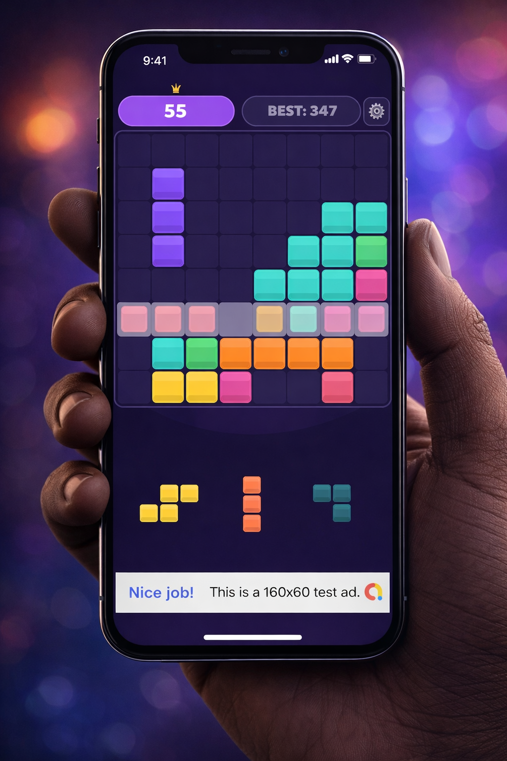 Tetroit gameplay - placing blocks