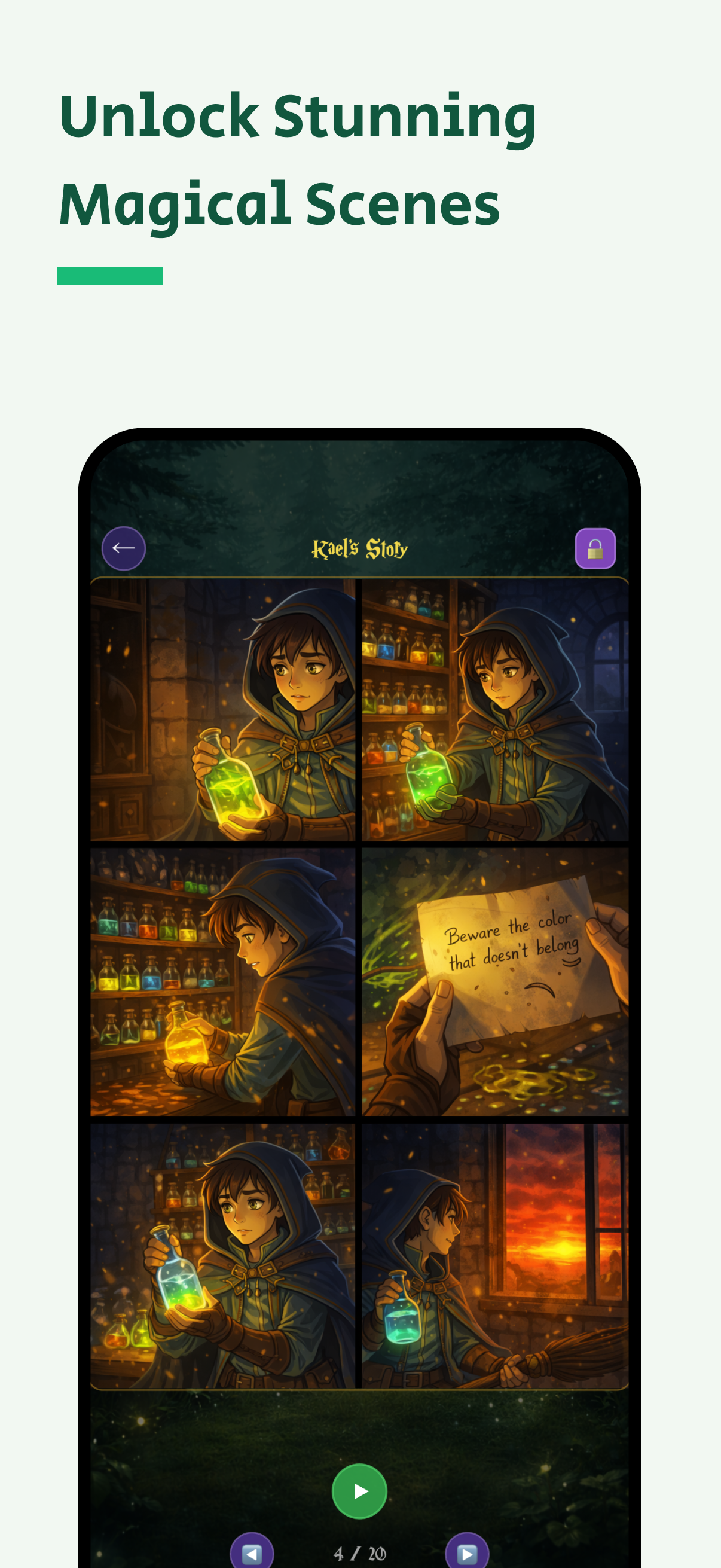 Sort the Potions - magical scenes